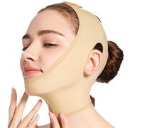 Post Surgery Lipo Facial Neck and Chin Compression Garment Face Lifting Wrap V-Shaped Face Slimmer Jowl Tightening for Women(XL)