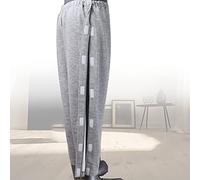 Post Surgery Patient Care Pants, Side Snap Tear Away Sweatpants Track, Unisex, Easy to Put On and Take Off Suitable for The Elderly Or Disabled(Male,XL)