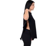 Post Surgery Recovery Tshirt Snap Open Tearaway Shirt - Black - Small