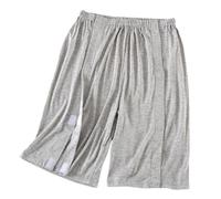 Post Surgery Tearaway Pants for Bedridden Patients, Pure Cotton Material, Elderly Easy-on Nursing Clothing Suitable for Fracture Paralysis Bedridden(Men Grey,L)