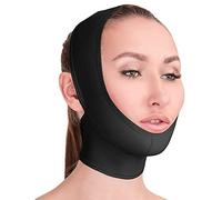 Post Surgical Chin Strap Bandage for Women - Neck and Chin Compression Garment Wrap - Face Slimmer, Jowl Tightening (L)