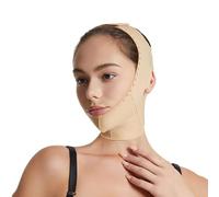 Post Surgical Chin Strap Bandage for Women Neck and Chin Compression Garment Wrap Face Straps Chin Lifting(L)
