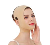 Post Surgical Chin Strap Bandage for Women Neck Compression Garment Wrap Face Slimmer, Jowl Tightening(M)
