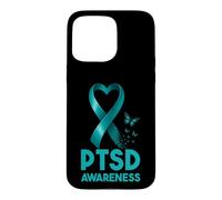 Post-Traumatic Stress Disorder PTSD Awareness Teal Ribbon Case for iPhone 15 Pro Max