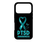 Post-Traumatic Stress Disorder PTSD Awareness Teal Ribbon Case for iPhone 17 Pro