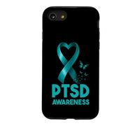 Post-Traumatic Stress Disorder PTSD Awareness Teal Ribbon Case for iPhone SE (2020) / 7/8