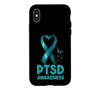 Post-Traumatic Stress Disorder PTSD Awareness Teal Ribbon Case for iPhone X/XS