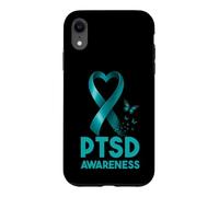 Post-Traumatic Stress Disorder PTSD Awareness Teal Ribbon Case for iPhone XR