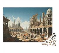 Post-War Reconstruction Scene 1000-Piece Jigsaw Puzzle for Adults, 70x50cm/1000pcs, Smooth White Cardboard Pieces; for Progress Whenever Time Allows