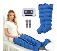 Post-Workout Recovery Boots - 6-Cavity Air Compression Leg Massager with Adjustable Pressure and Timer, Electric Massager for Legs Feet Calf Thigh