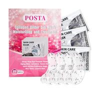 POSTA 20Pairs/40Pcs Collagen Under Eye Patches, Glitter Under Eye Mask for Dark Circles and Puffiness, Hydrating Eye Skincare Reduce Wrinkles and Fine Lines, Eye Gels Pads for Beauty Personal Care