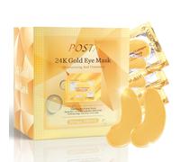 POSTA 50 Pairs 24K Gold Eye Mask, Collagen Under Eye Mask for Dark Cirlce, Puffiness, Refresh, Revitalizing, Travel, Wrinkles, Eye Patches Luxury Gift for Women & Men