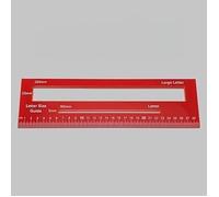 Postage Ruler Red Ro Mail Postal Template Letter Size Charge Guide UK Acrylic