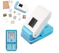 Postage Shape Punch, Rectangular Postage Stamp Punch, Square Hole Postages Craft Puncher, 1x0.8 Inch Scalloped Edge, Abs, For Paper Crafting, Scrapbooking And Card Making (1 PCS)