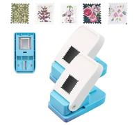 Postage Shape Punch, Rectangular Stamp Shaped Paper Punch, 1x0.8inch Rectangular Postage Stamp Punchs, For Paper Crafting, Scrapbooking And Card Making (2Pcs)