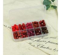 Postage stamp wax seal, Ancient Sealing Wax Stamp Making Tools Set - Vintage Craft Box with 10 Grids for Envelope Decoration