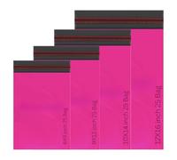 Postal Bags 100 Mixed Hot Pink Mailing Bags 4 Sizes (6x9, 9x12, 10x14, 12x16) 25 Each Self Seal Plastic Waterproof Poly Mailers for Packaging, Shipping, Postage & Parcel Delivery UK