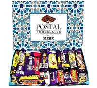 Postal Chocolate Gift Box - 18 Assorted UK-Style Bars - Sweet Milk Chocolate Hamper for Birthday, Anniversary & More - Premium Treat Box by Mehx