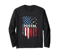 POSTAL Distressed American Flag Long Sleeve T-Shirt
