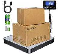 Postal Scales, 200kg/10g High Precision LCD Display Parcel Scales, Parcel Weighing Scales with Hold and Tare Function for Luggage, Package, Warehouse, 2 AAA Batteries and Charging Cable Included