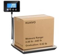 Postal Scales, 200kg/10g High Precision LCD Display Parcel Scales, Parcel Weighing Scales with Hold and Tare Function for Luggage, Package, Warehouse, 2 AAA Batteries and Charging Cable Included