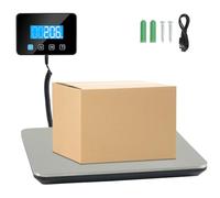 Postal Scales, 200kg/10g High Precision Parcel Scales with LCD Display, Alloy Steel Platform Parcel Weighing Scales with Hold and Tare Function for Luggage, Package, Warehouse, Charging Cable Included