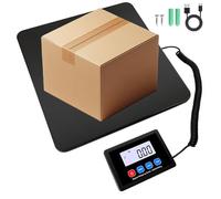 Postal Scales 200KG/440lb, Digital Luggage Scale with LCD Display, Tare & Hold, Weighing Scales for Luggage, Heavy Duty Platform Scale, USB or AAA Battery Powered