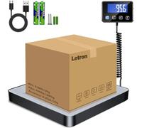 Postal Scales, 440lbs/0.5oz High Precision LCD Display Parcel Scales, Parcel Weighing Scales with Hold and Tare Function for Luggage, Package, Warehouse, 2 AAA Batteries and Charging Cable Included