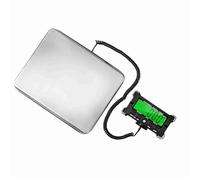 Postal Shipping Scale, High Capacity Digital Weighing with Tare Hold Count Dual Power Green Backlit LCD for Home Office ABS Stainless Steel Silver Black 200kg
