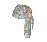 Postal Stationery Print Cycling Headwrap Under Helmet Skull Cap Sweat Wicking Quick Dry for Patriotic Event Gift
