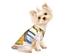 Postal Stationery Print Dog Lightweight Shirt,Summer Cool Breathable Dog t Shirts,Pet Sleeveless Stretchy Clothes
