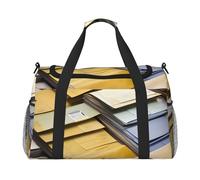 Postal Stationery Print Functional Travel Tote Ample Space Travel Bag Foldable Carry On Tote for Weekender