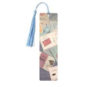Postal Stationery Printed Metal Bookmarks S - Sky Blue Lightweight Aluminium Book Marker for Books, Journals & Gifts, Ideal Book Lovers, Holiday Decor & Crafts