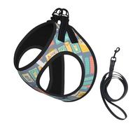 Postal Stationery Printing Dog Summer Harness,Soft Light Puppy Vest,Breathable Pet Harness Reflective For Easy Walking