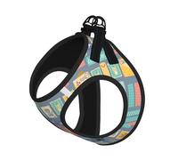Postal Stationery Printing Dog Summer Harness,Soft Light Puppy Vest,Breathable Pet Harness Reflective For Easy Walking