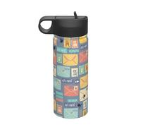 Postal Stationery Printing Travel 18oz Sports Insulated Kettle Water Bottle Stainless Steel Kettle Portable Cup
