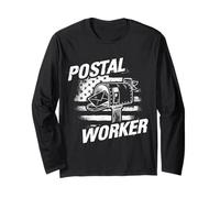 Postal Worker American Flag Long Sleeve T-Shirt