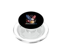 Postal Worker Job 4th July US Flag Eagle Fireworks Patriotic PopSockets PopGrip for MagSafe