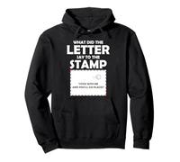 Postal Worker Letter Stamp Joke Mail Pun Humor Design Pullover Hoodie