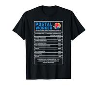 Postal Worker Nutritional Facts Appreciation Humor Design T-Shirt