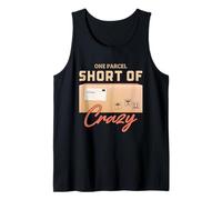 Postal Worker One Parcel Short of Crazy Humor Design Tank Top