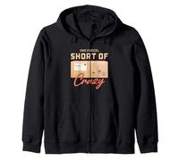 Postal Worker One Parcel Short of Crazy Humor Design Zip Hoodie