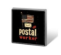 Postal Worker U.S. Flag Custom Brooch Pin Lapel Pins Tie Suit Dress Accessories Wedding Birthday for Men Women