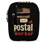 Postal Worker U.S. Flag Mini Crossbody Bag for Women Men | Small Sling Shoulder Bags with Adjustable Strap for Outdoors Travel Hiking