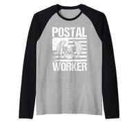 Postal Worker Vintage Raglan Baseball Tee