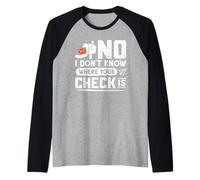 Postboten NO I Don't Know Where Your Check Funny PostalBoat Raglan Baseball Tee