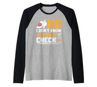 Postboten NO I Don't Know Where Your Check Funny PostalBoats Raglan Baseball Tee