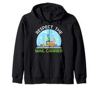 Postbotten RESPECT THE MAIL CARRIER FUNNY Parcel deliverer Zip Hoodie