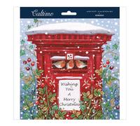 Postbox with Robins Caltime Advent Calendar 213 x 213 mm