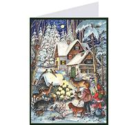 Postcard Advent Calendar "Winter with the Animals"